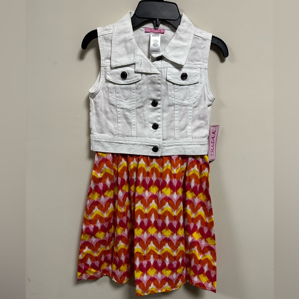 Girls (7-16) Dress Swak Sleeveless jacket Dress cotton